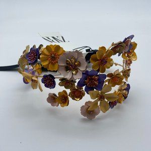 ZARA FLOWER METAL HEADBAND